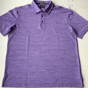 Greg Norman for Tasso Elba Lavender Purple Short Sleeve Golf Polo Shirt Large